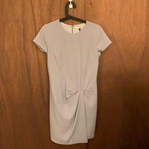 Halston Heritage Drape-Detail Crossover Dress
